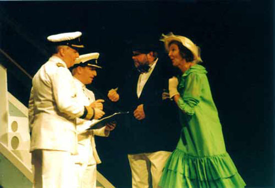 Derek Drennan, John Nash, George Boyeldieu and Jan Boyeldieu in 'Anything Goes' (STC 2000)